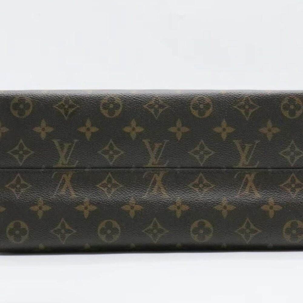 Louis Vuitton ALMA Handbag in Monogram Coated Canvas Brown Contrast Burgundy - Picture 8 of 11